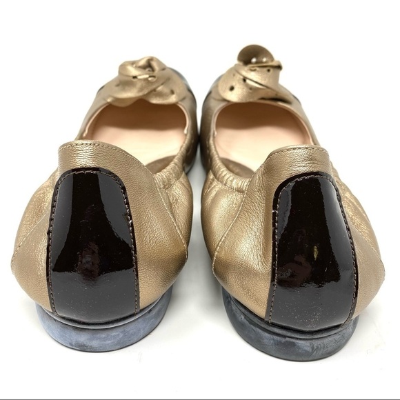 Beautifeel Ivana leather ballet flats plating brown - Picture 4 of 8